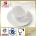 Japanese dinnerware plain white ceramic chinese soup bowl set